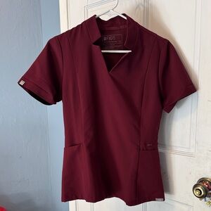 Figs Women's burgundy top
